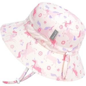 JAN & JUL Girls’ Adjustable Water Resistant Bucket Sun-hat 50+ UPF(Unicorn)