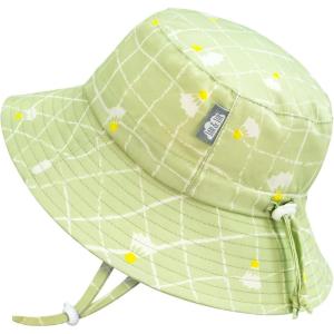 JAN & JUL Girls’ Grow-with-Me Cotton Bucket Sun-Hats for Baby and Kids(Birdie)