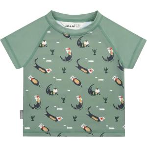 JAN & JUL Quick Dry Short Sleeve Rash Guard, UPF 50 Beach Swim Shirt for Toddlers and Kids(Short Sleeve: Otter)