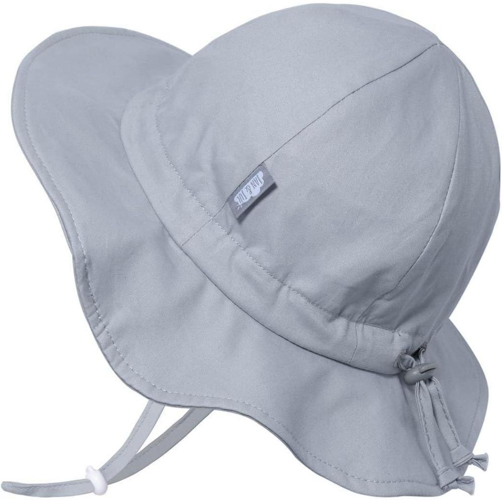image:imageJAN amp JUL Breathable Cotton Sun Hat with 50 UPF Protection for Toddler BoysGray