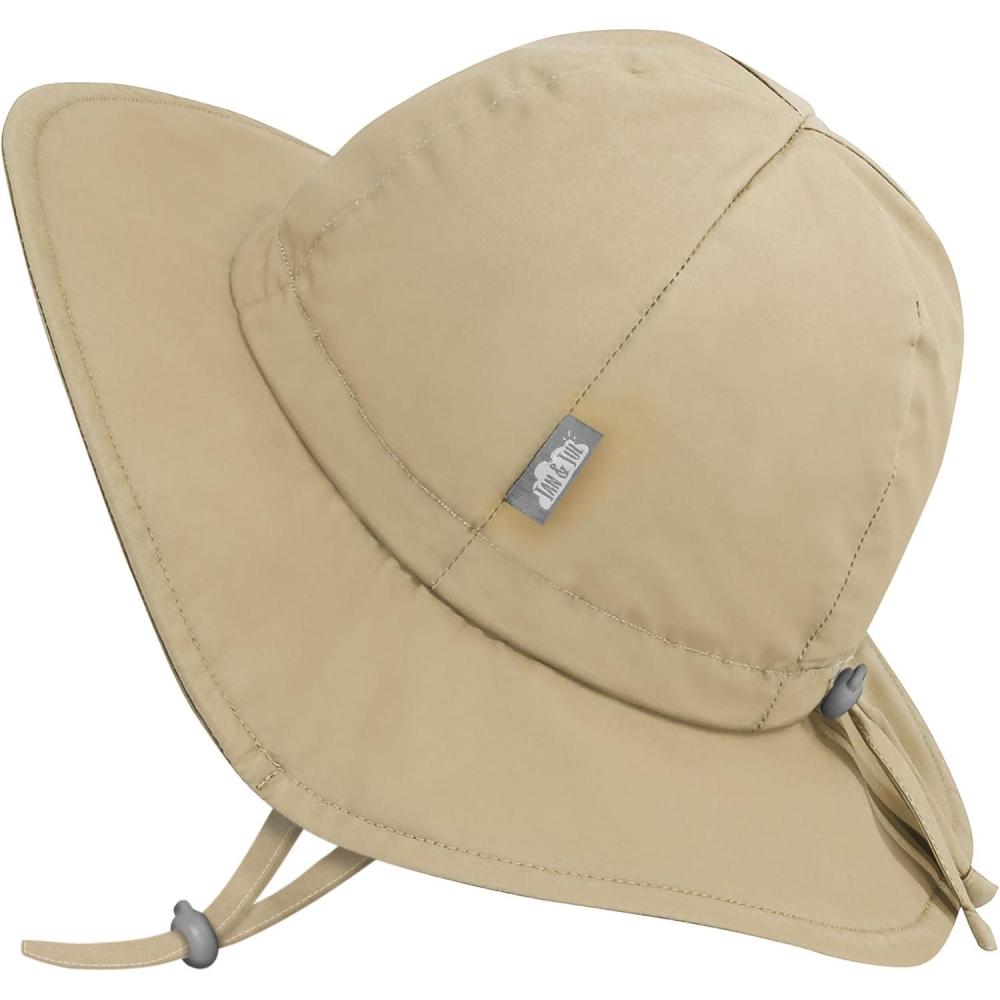 image:imageJAN amp JUL Breathable Cotton Sun Hat with 50 UPF Protection for Toddler BoysOlive Khaki
