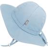 JAN & JUL Breathable Cotton Sun Hat with 50+ UPF Protection for Toddler Boys(Light Blue)