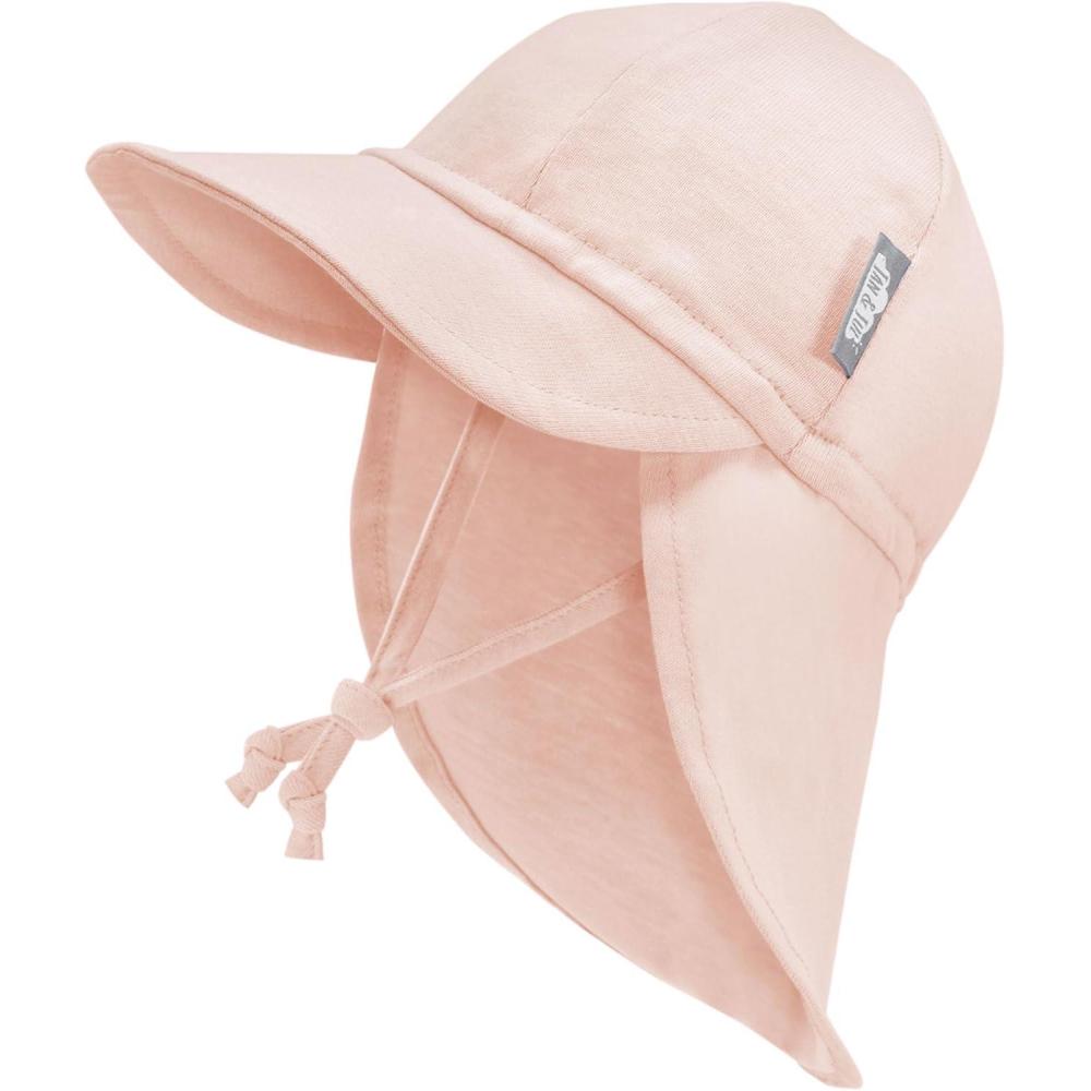 image:imageJAN amp JUL Sun Soft Baby Cap Cotton Neck Flap Hat for LittlesLight Pink