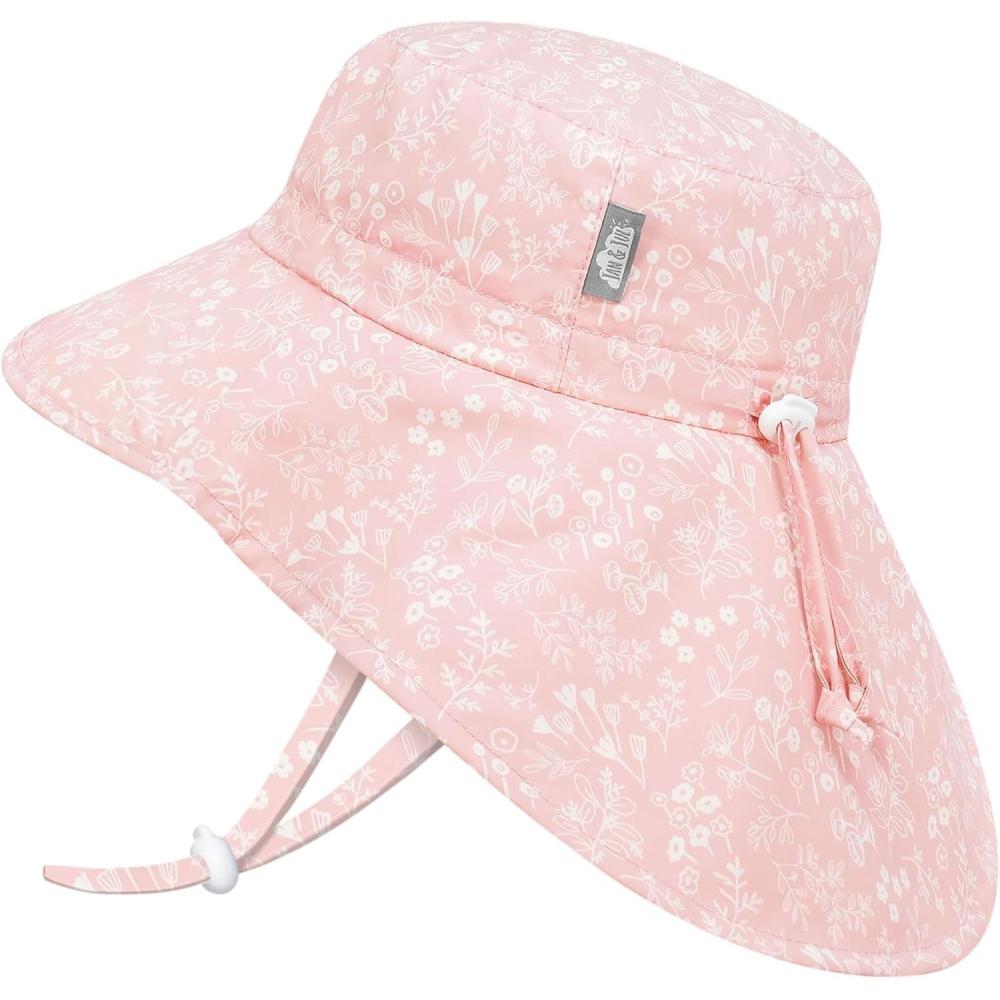 image:imageJAN amp JUL Summer Adventure Wide Brim 50 UPF QuickDry SunHats for KidsPink Prairie