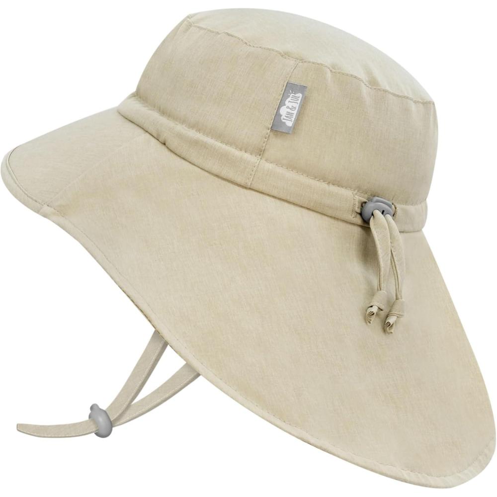 image:imageJAN amp JUL Summer Adventure Wide Brim 50 UPF QuickDry SunHats for KidsWheat