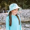 JAN & JUL Summer Adventure Wide Brim 50+ UPF Quick-Dry Sun-Hats for Kids(Blue Coral)