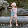 JAN & JUL Summer Adventure Wide Brim 50+ UPF Quick-Dry Sun-Hats for Kids(Pink Prairie)