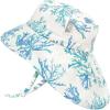 JAN & JUL Summer Adventure Wide Brim 50+ UPF Quick-Dry Sun-Hats for Kids(Blue Coral)