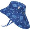 JAN & JUL Summer Adventure Wide Brim 50+ UPF Quick-Dry Sun-Hats for Kids(Manta Ray)