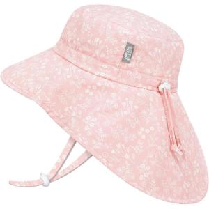 JAN & JUL Summer Adventure Wide Brim 50+ UPF Quick-Dry Sun-Hats for Kids(Pink Prairie)