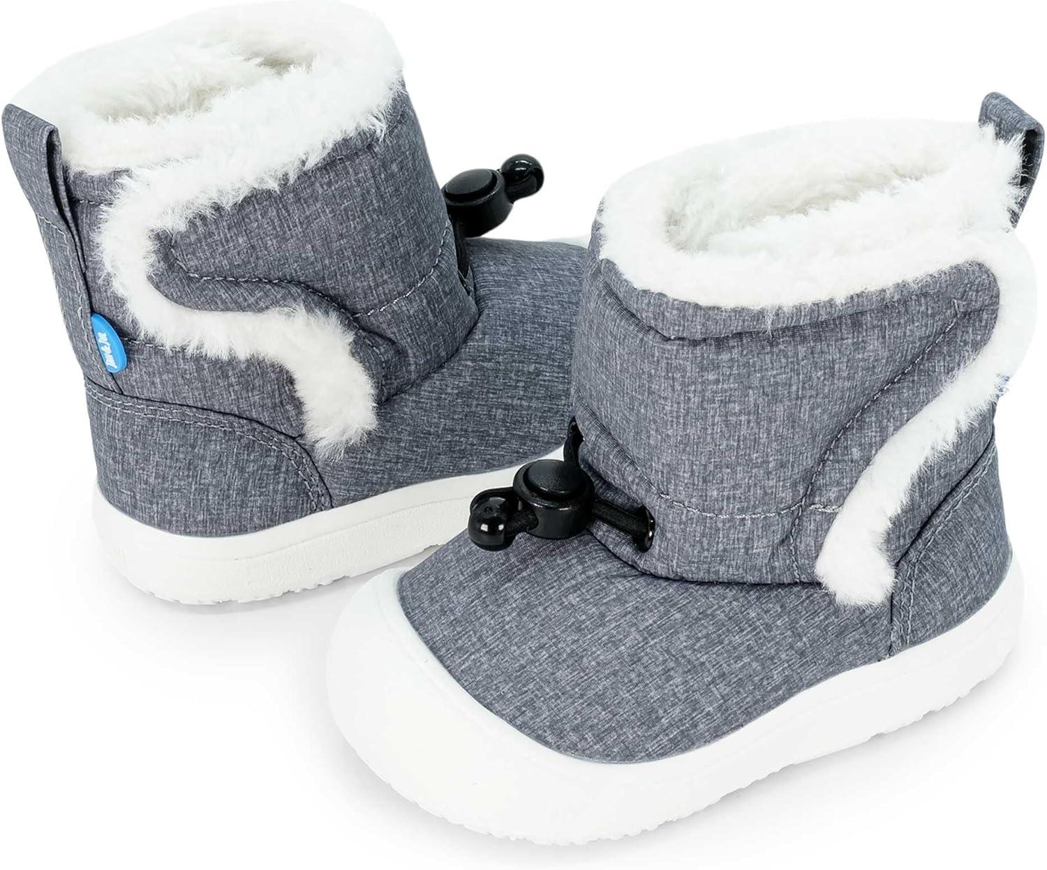 image:imageJAN amp JUL Water Resistant StayOn Winter Trail Boots for Toddler and BabyHeather Grey