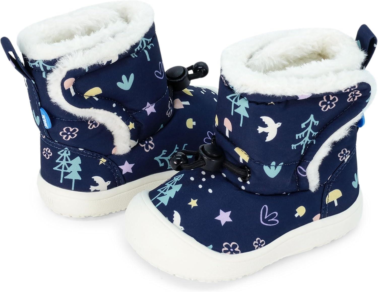 image:imageJAN amp JUL Water Resistant StayOn Winter Trail Boots for Toddler and BabyNavy Forest