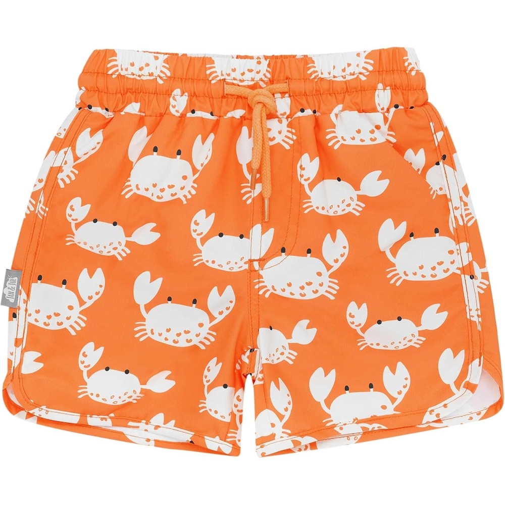 image:imageJAN amp JUL Quick Dry Swim Shorts amp Beach Shirt with Ruffle Sleeves for GirlsSwim Shorts Crabby Crab