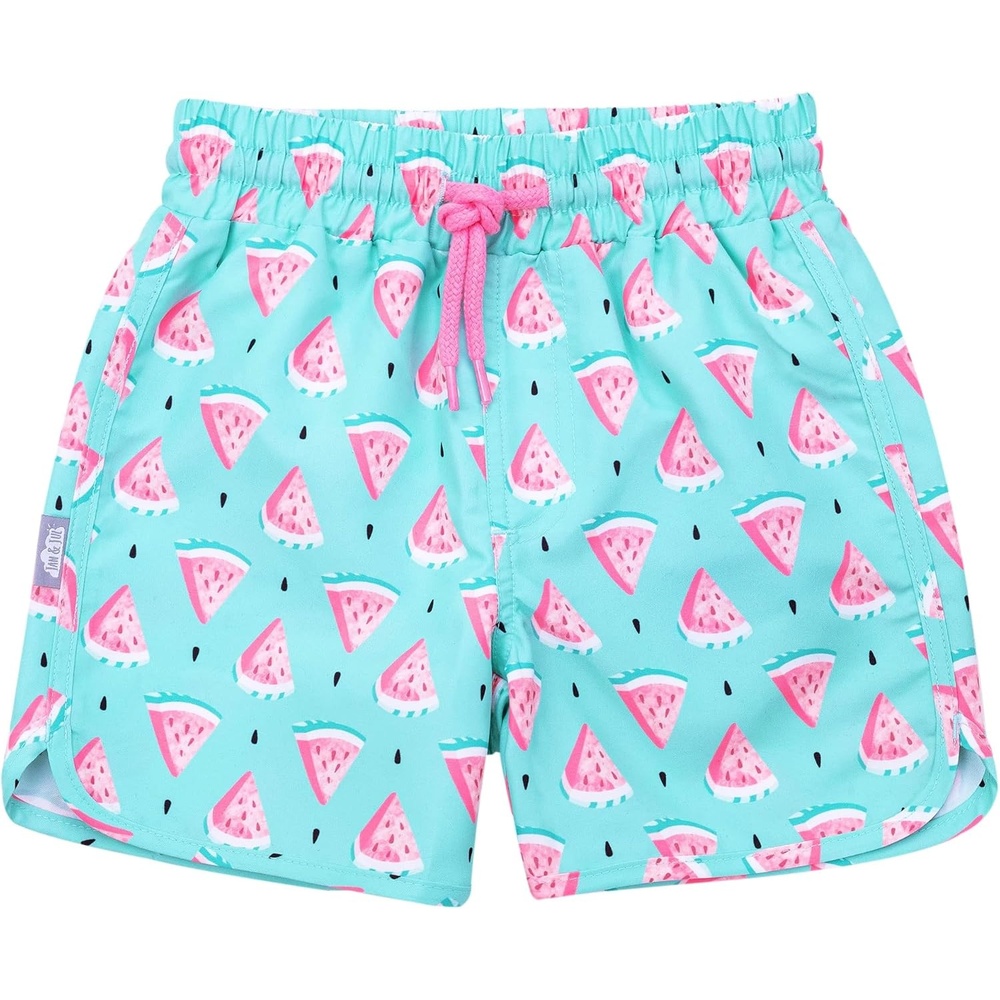 image:imageJAN amp JUL Quick Dry Swim Shorts amp Beach Shirt with Ruffle Sleeves for GirlsSwim Shorts Watermelon