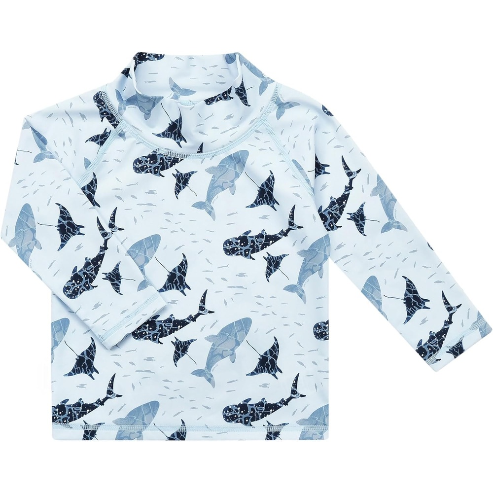 image:imageJAN amp JUL Quick Dry Swim Shorts amp Beach Shirt with Ruffle Sleeves for GirlsUv Shirt Whale Play