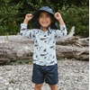 JAN & JUL Quick Dry Swim Shorts & Beach Shirt with Ruffle Sleeves for Girls(Swim Shorts: Dark Navy)