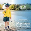 JAN & JUL Quick Dry Swim Shorts & Beach Shirt with Ruffle Sleeves for Girls(Swim Shorts: Dinoland)