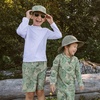 JAN & JUL Quick Dry Swim Shorts & Beach Shirt with Ruffle Sleeves for Girls(Swim Shorts: Jungle Safari)