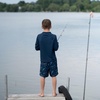 JAN & JUL Quick Dry Swim Shorts & Beach Shirt with Ruffle Sleeves for Girls(Swim Shorts: Navy Whale Play)