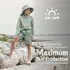 JAN & JUL Quick Dry Swim Shorts & Beach Shirt with Ruffle Sleeves for Girls(Swim Shorts: Otter)