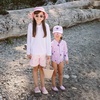 JAN & JUL Quick Dry Swim Shorts & Beach Shirt with Ruffle Sleeves for Girls(Swim Shorts: Pink Ice Cream)