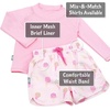 JAN & JUL Quick Dry Swim Shorts & Beach Shirt with Ruffle Sleeves for Girls(Swim Shorts: Pink Ice Cream)