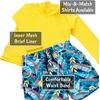 JAN & JUL Quick Dry Swim Shorts & Beach Shirt with Ruffle Sleeves for Girls(Swim Shorts: Tropical)