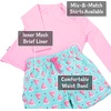 JAN & JUL Quick Dry Swim Shorts & Beach Shirt with Ruffle Sleeves for Girls(Swim Shorts: Watermelon)