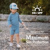 JAN & JUL Quick Dry Swim Shorts & Beach Shirt with Ruffle Sleeves for Girls(Uv Shirt: Blue Grey)