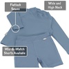 JAN & JUL Quick Dry Swim Shorts & Beach Shirt with Ruffle Sleeves for Girls(Uv Shirt: Blue Grey)
