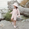 JAN & JUL Quick Dry Swim Shorts & Beach Shirt with Ruffle Sleeves for Girls(Uv Shirt: Bunny Flowers)