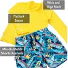 JAN & JUL Quick Dry Swim Shorts & Beach Shirt with Ruffle Sleeves for Girls(Uv Shirt: Mango)