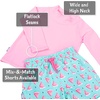 JAN & JUL Quick Dry Swim Shorts & Beach Shirt with Ruffle Sleeves for Girls(Uv Shirt: Pink)