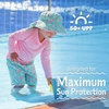 JAN & JUL Quick Dry Swim Shorts & Beach Shirt with Ruffle Sleeves for Girls(Uv Shirt: Pink)