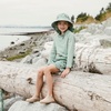 JAN & JUL Quick Dry Swim Shorts & Beach Shirt with Ruffle Sleeves for Girls(Uv Shirt: Sage Green)