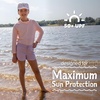 JAN & JUL Quick Dry Swim Shorts & Beach Shirt with Ruffle Sleeves for Girls(Uv Shirt: Soft Pink)