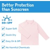 JAN & JUL Quick Dry Swim Shorts & Beach Shirt with Ruffle Sleeves for Girls(Uv Shirt: Soft Pink)