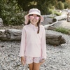 JAN & JUL Quick Dry Swim Shorts & Beach Shirt with Ruffle Sleeves for Girls(Uv Shirt: Soft Pink)