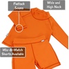 JAN & JUL Quick Dry Swim Shorts & Beach Shirt with Ruffle Sleeves for Girls(Uv Shirt: Tangerine)