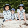 JAN & JUL Quick Dry Swim Shorts & Beach Shirt with Ruffle Sleeves for Girls(Uv Shirt: Whale Play)
