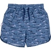 JAN & JUL Quick Dry Swim Shorts & Beach Shirt with Ruffle Sleeves for Girls(Swim Shorts: Shark)