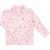 JAN & JUL Quick Dry Swim Shorts & Beach Shirt with Ruffle Sleeves for Girls(Uv Shirt: Bunny Flowers)