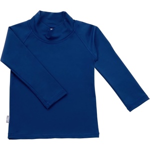 JAN & JUL Quick Dry Swim Shorts & Beach Shirt with Ruffle Sleeves for Girls(Uv Shirt: Navy)